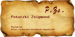 Potoczki Zsigmond névjegykártya