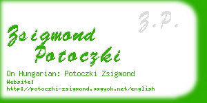 zsigmond potoczki business card